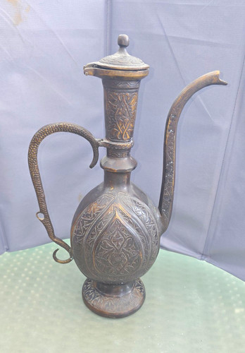 Bronze kanne flasche verziert - bronze,