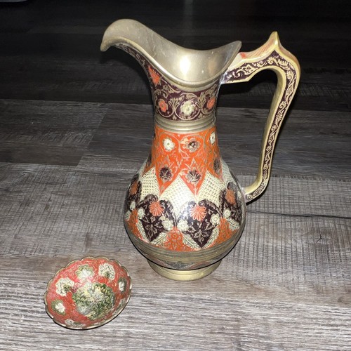 Messing kanne krug mit - kanne/krug,