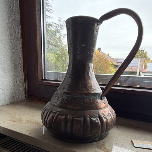 Kupfer kanne krug bauchig - kanne/krug,