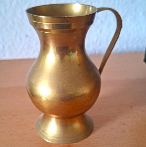 Messing kanne mit henkel ca - kanne,