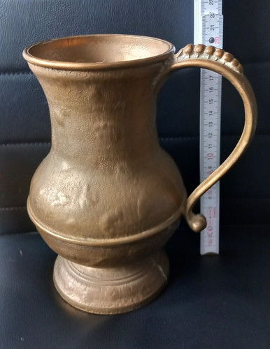 Vintage massiver messing krug - vintage,