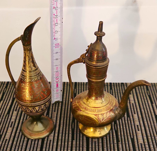 Messing kanne flasche - 2x, kanne/flasche