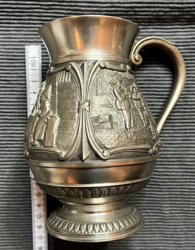 Vintage zinnkanne mit - vintage,