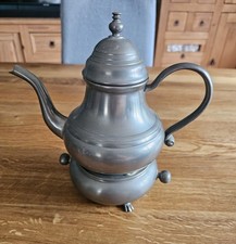 Zinn Teekanne mit Stövchen -