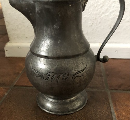 Zinnkanne mit henkel - zinnkanne,