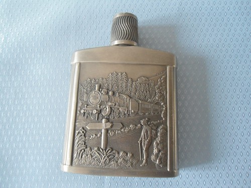 Flachmann zinnflasche - flachmann,