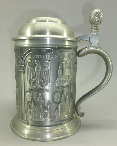 Zinnkrug mit deckel 16 - zinnkrug, ca.